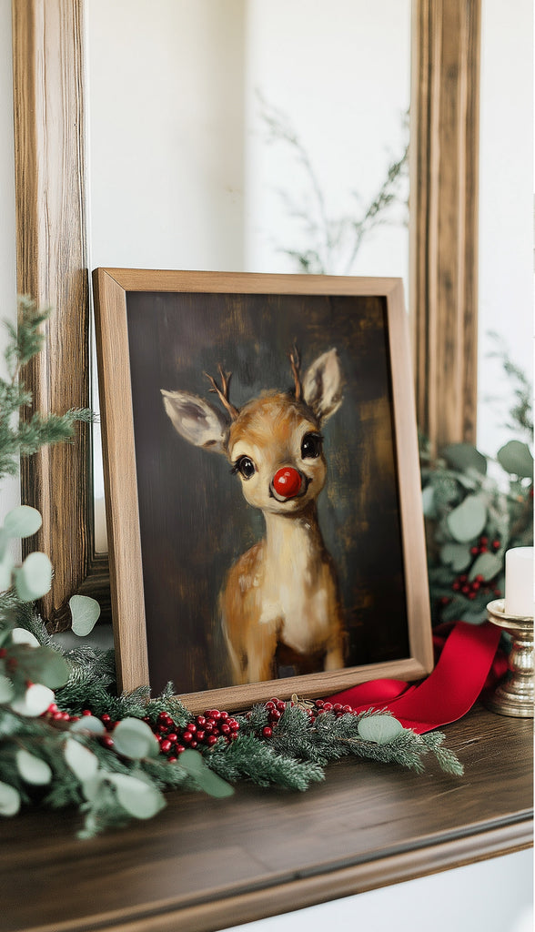 Paper Strip Rudolph Rudolph Portrait Art Print – Paper House Print Shop