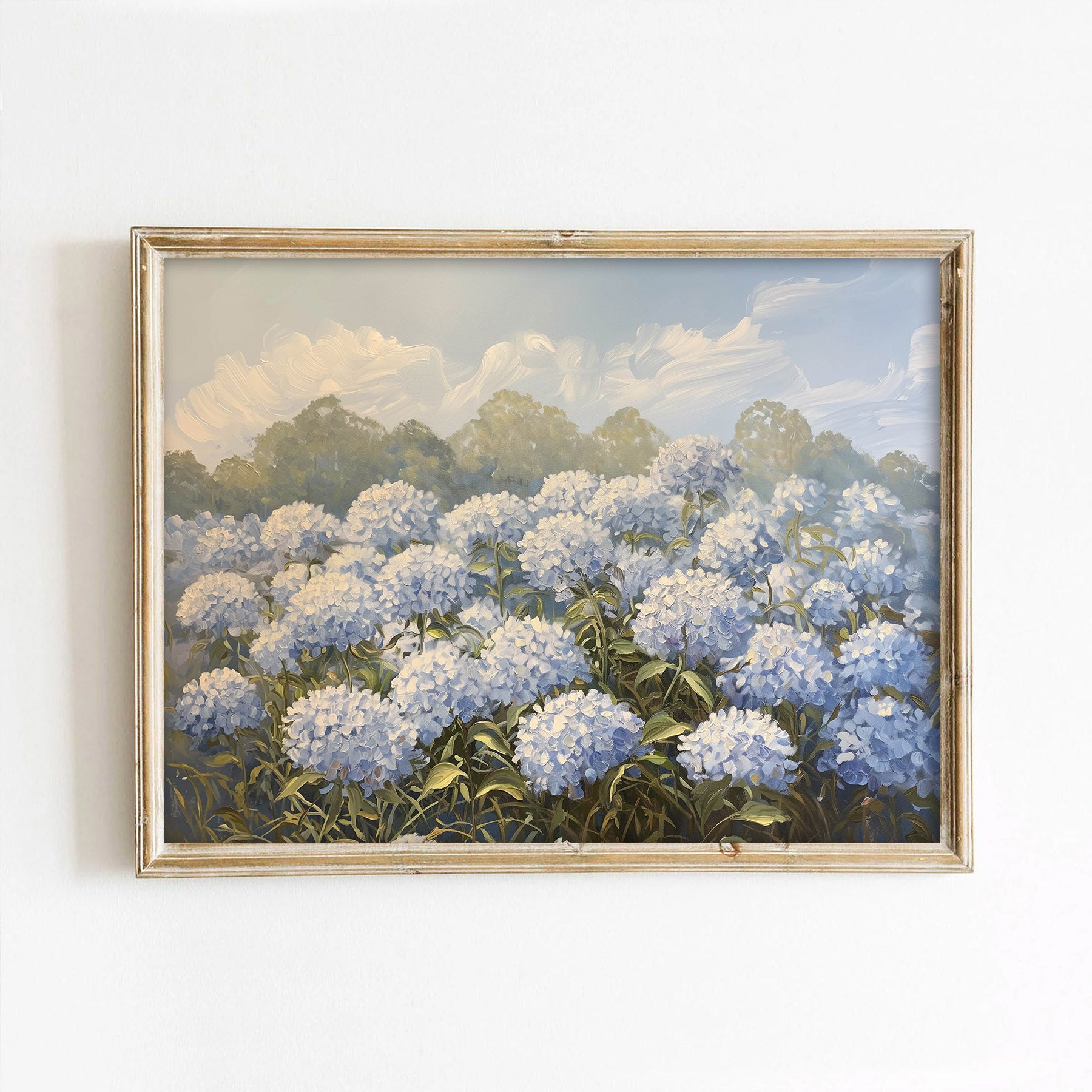 Blue Hydrangea Field Art Print – Paper House Print Shop
