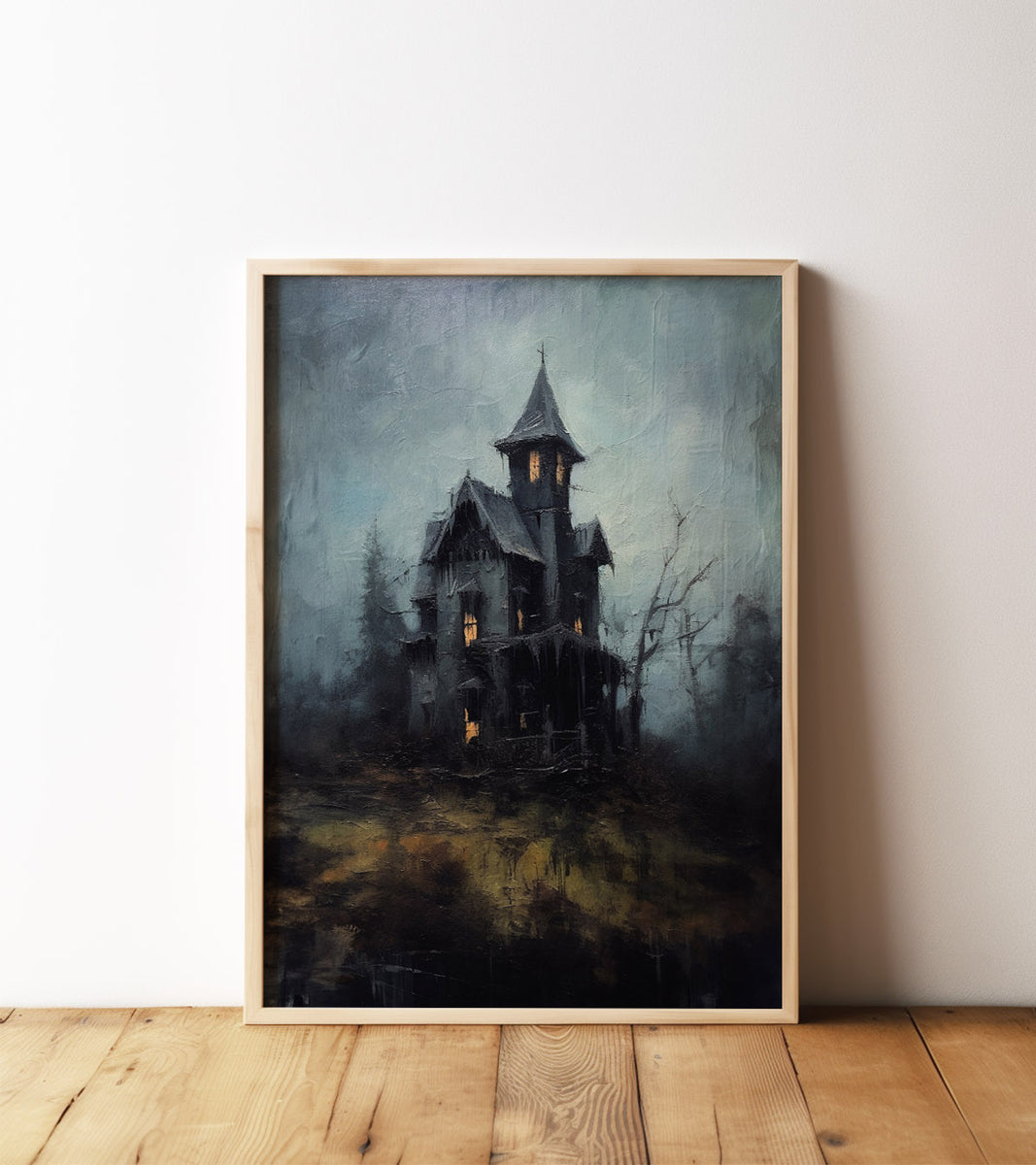 Halloween Haunted House Art Print – Paper House Print Shop