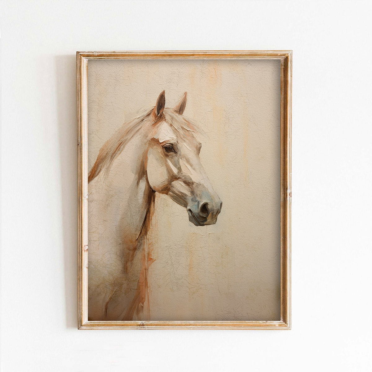 Isolated Horse Still Life Portrait Art Print – Paper House Print Shop