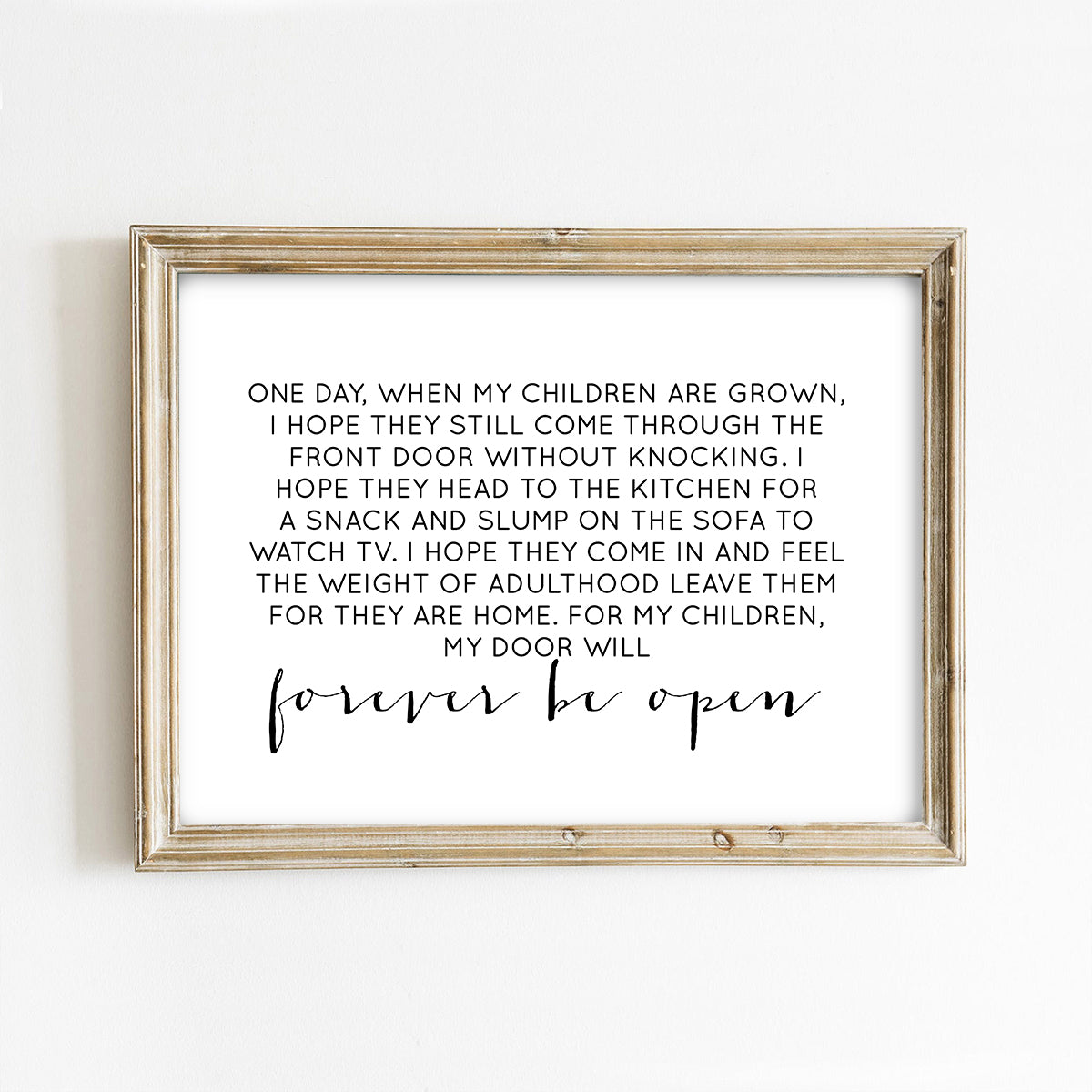 Forever Be Open Quote Art Print – Paper House Print Shop, image size:1200x1200